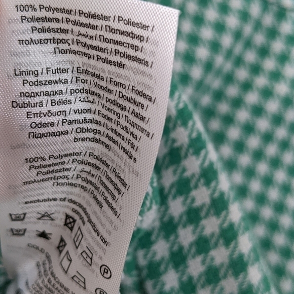 Only houndstooth crop jacket blazer green white size 36 @K - Picture 11 of 13